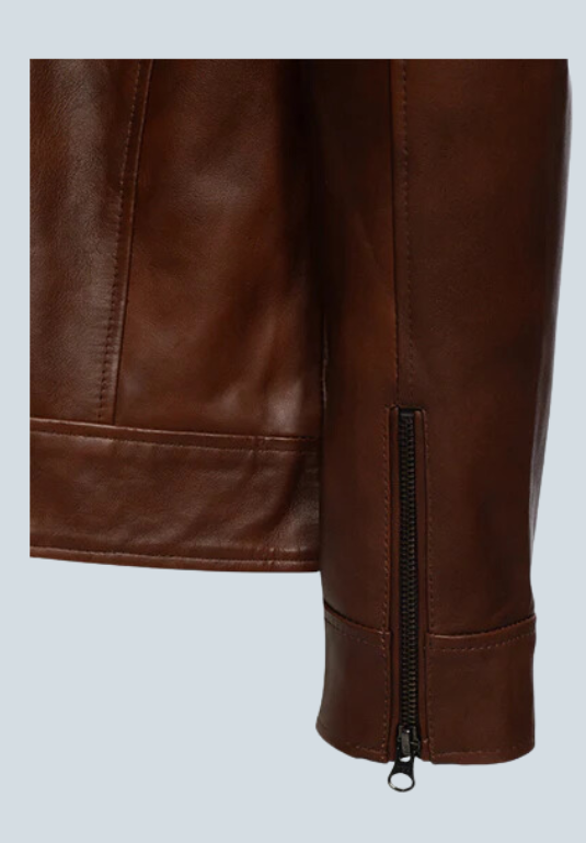 Durning Tone Brown Leather Jacket